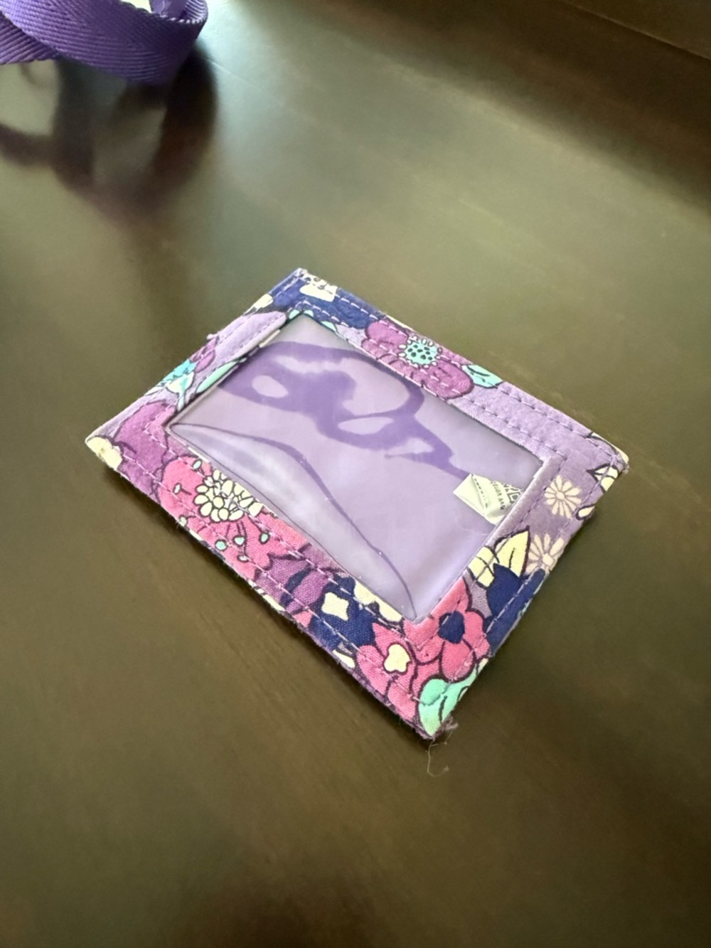 Vera Bradley Purple Floral ID Holder